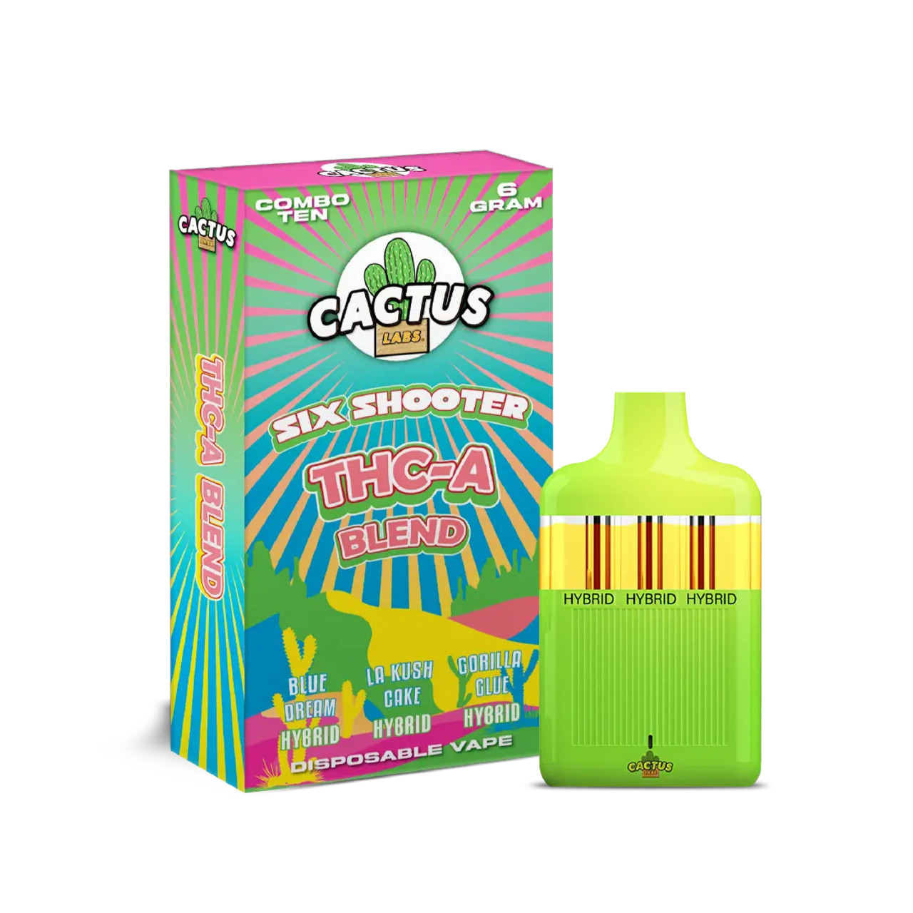 Cactus 6ml SixShot Delta 9 Thc A - ( 2ml Hibrida, 2ml Sativo e 2ml Indica )